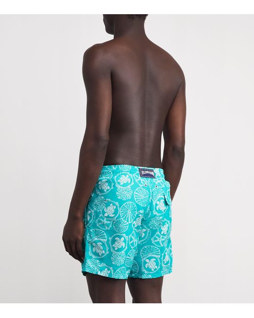 Vilebrequin Blue Turtle Print Moorise Swim Shorts for men