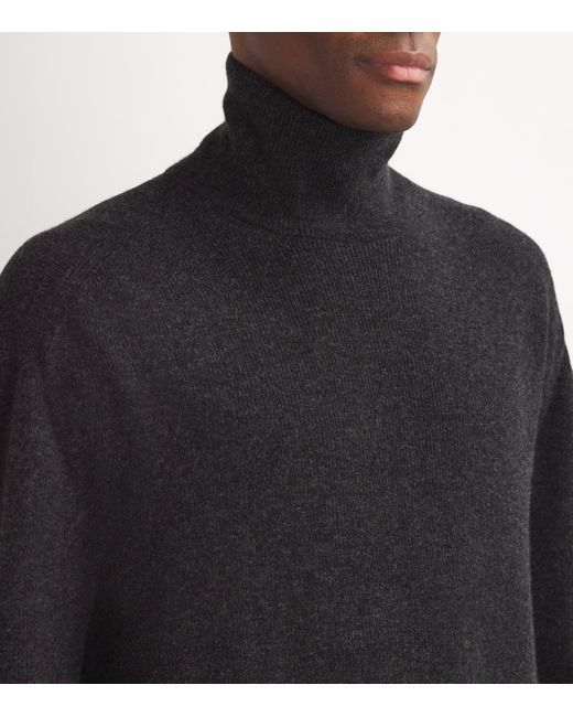 Lemaire Black Wool Rollneck Sweater for men