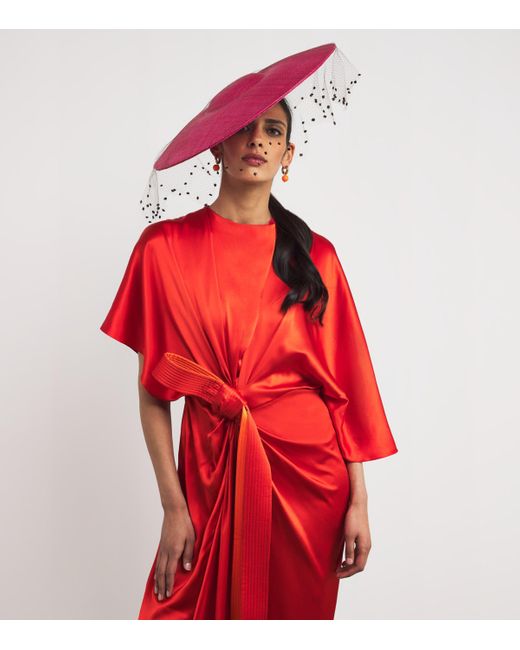 EMILY - LONDON Pink Veiled Hat Fascinator