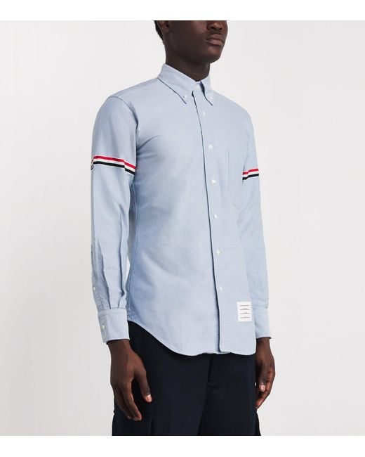 Thom Browne Blue 4-Bar Stripe Shirt for men