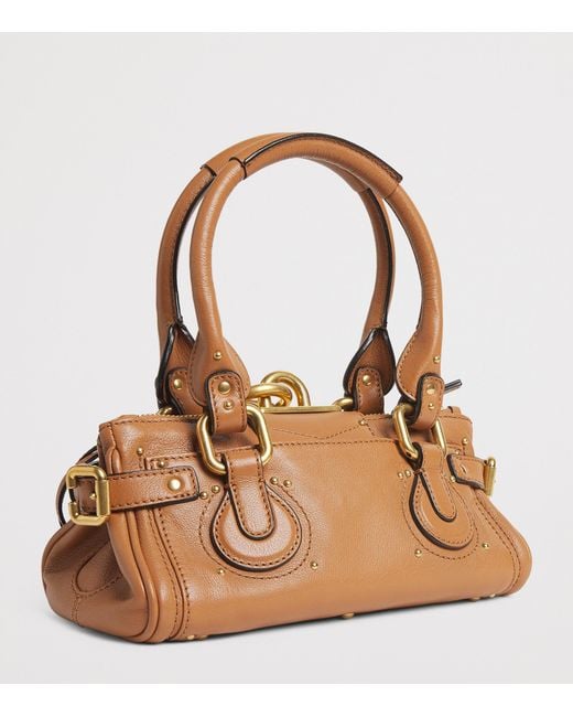 Chloé Brown Small Leather Paddington Top-Handle Bag