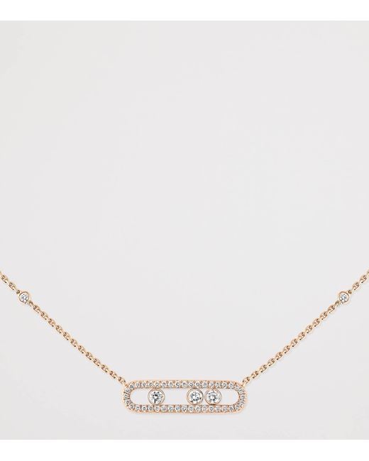 Messika Natural Move Classique And Diamond Pavé Necklace