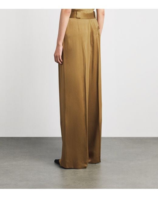 Blazé Milano Natural Satin Husi Palazzo Trousers
