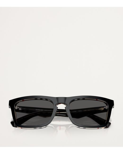 Burberry Black Acetate Square Sunglasses for men