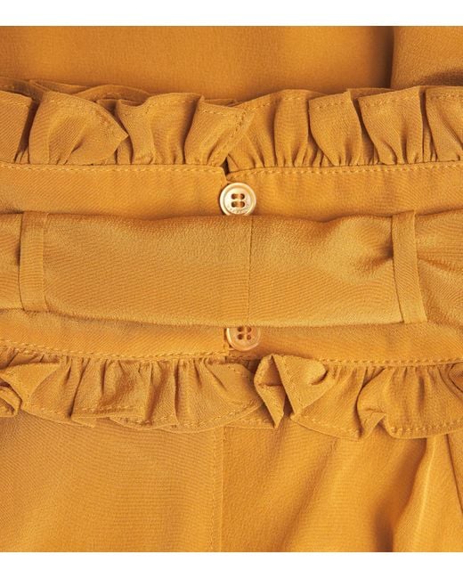 Weekend by Maxmara Orange X Giuliva Heritage Silk Blouse