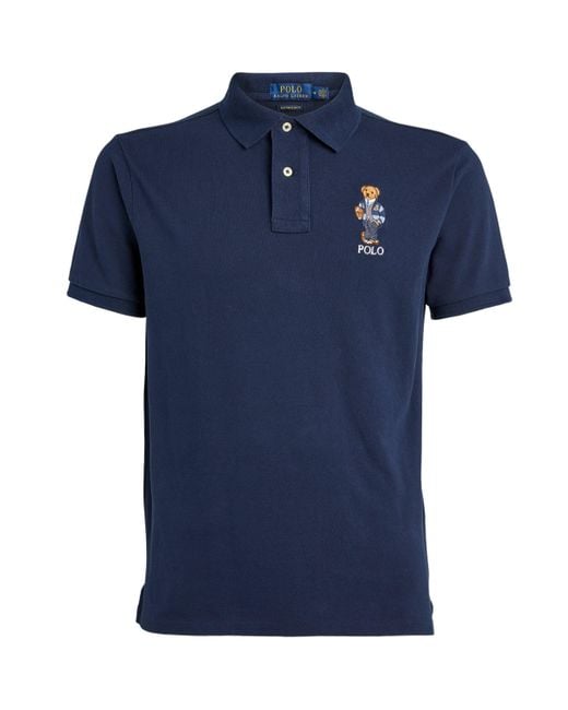 Polo Ralph Lauren Blue Polo Bear Polo Shirt for men