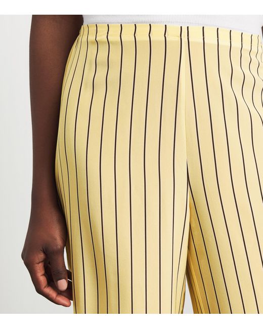Staud Metallic Silk Stripe Stroll Trousers