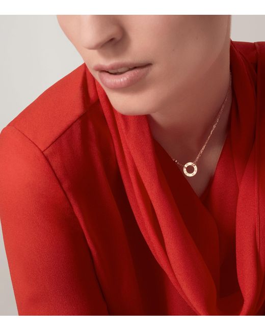 Cartier Metallic And Diamond Love Double Chain Necklace