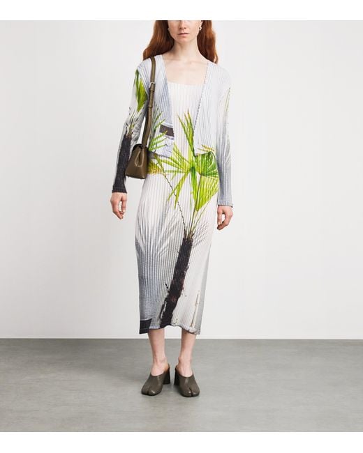 Issey Miyake Blue Urban Jungle Pleats Cardigan