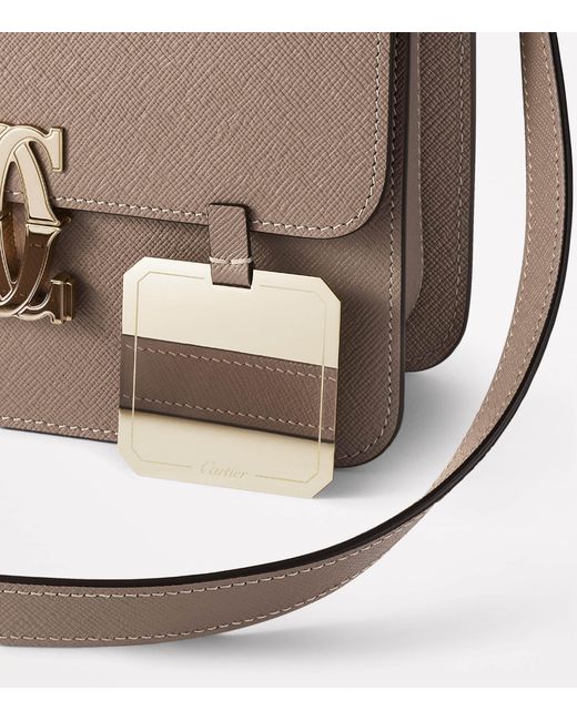 Cartier Natural Mini Leather C De Shoulder Bag