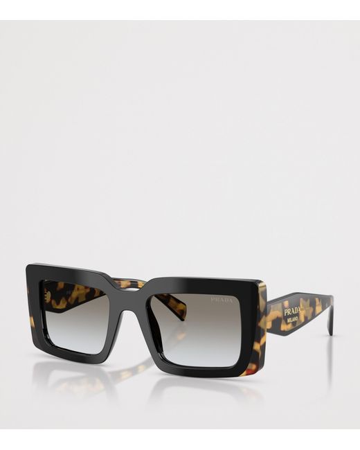 Prada Black Pr D01S Rectangle Sunglasses