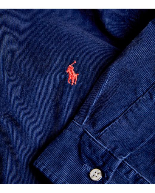Polo Ralph Lauren Blue Cotton Corduroy Shirt for men