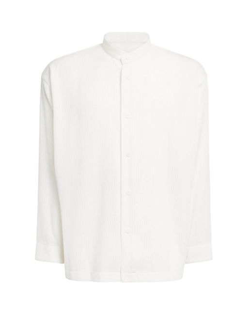 IM MEN White Pleated Shirt for men