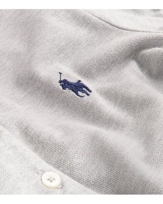 Polo Ralph Lauren Gray Stretch-Cotton Piqué Polo Shirt