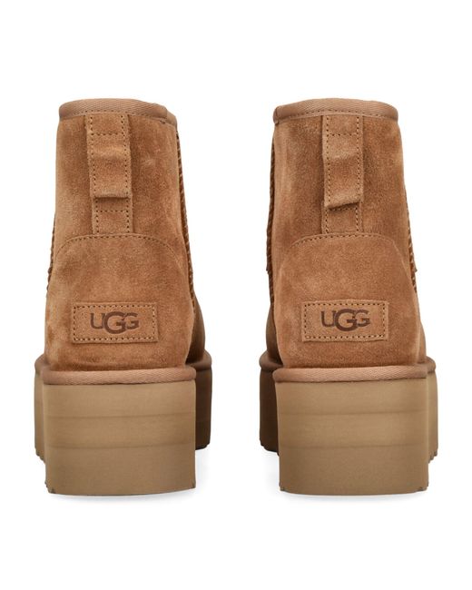 Ugg Brown Suede Classic Mini Platform Boots 50