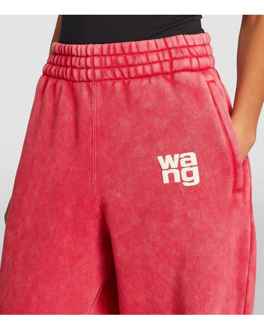 Alexander Wang Red Cotton Essential Sweatpants