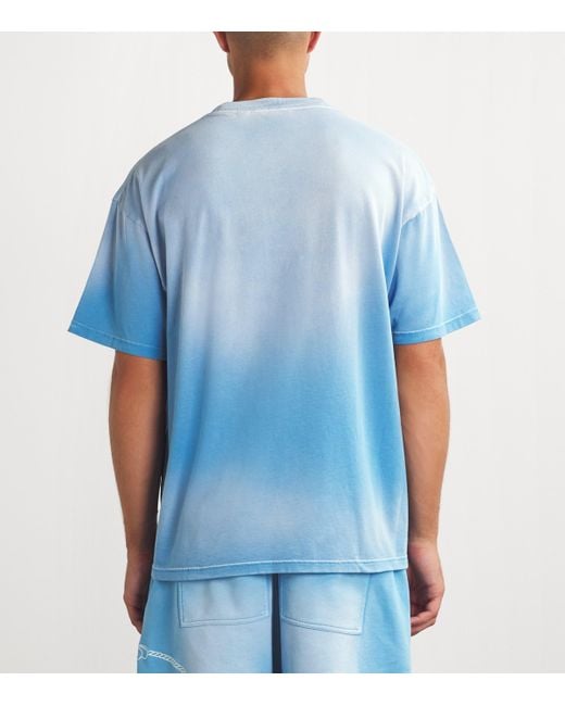 Represent Blue X Harrods Cotton Logo T-Shirt for men