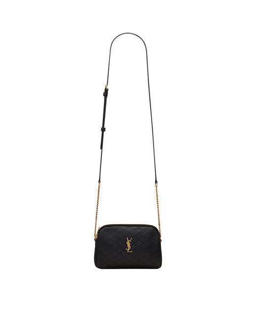 Saint Laurent White Lambskin Cross-Body Pouch