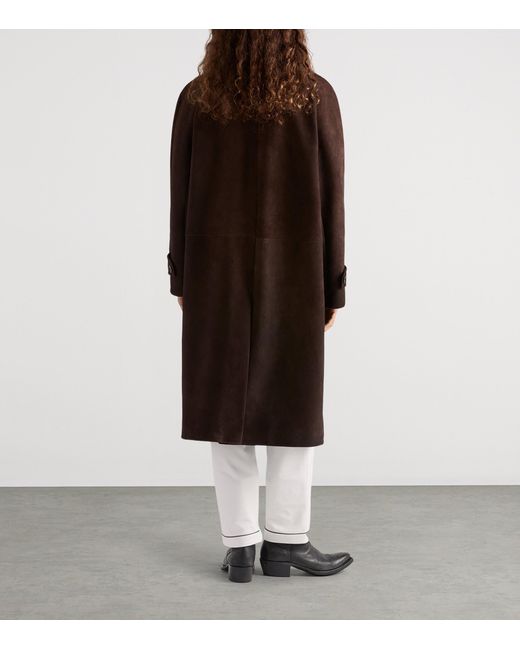 Prada Brown Suede Trench Coat for men