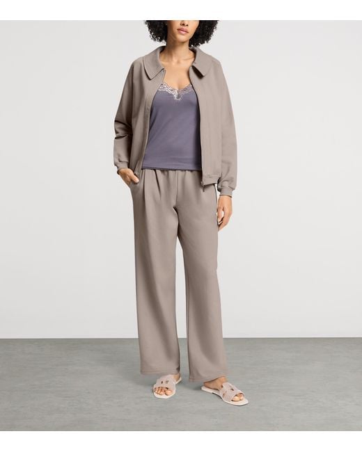 Hanro Gray Stretch-Cotton Natural Living Trousers