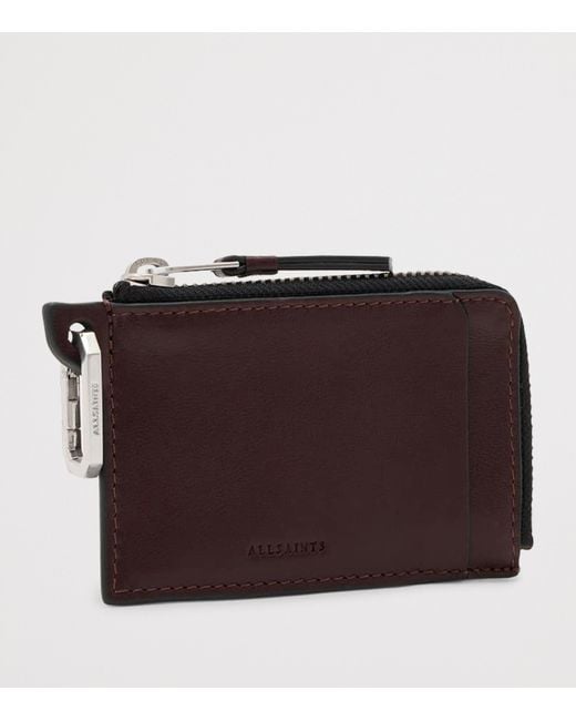 AllSaints Purple Leather Remy Wallet