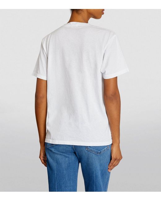 Mother White Cotton Rowdy T-shirt