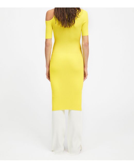 Aeron Yellow Cut-out Zero203 Midi Dress