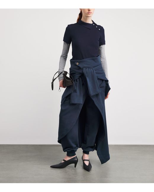 A.W.A.K.E. MODE Blue Cotton Wrap Sweatpants