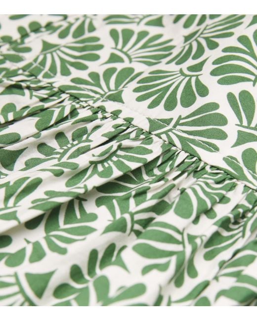 Matteau Green Organic Cotton Printed Midi Dress