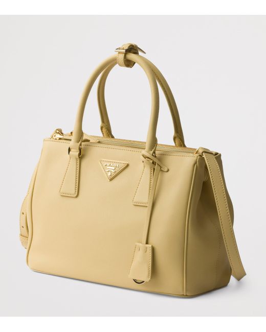 Prada Natural Medium Leather Galleria Top-Handle Bag