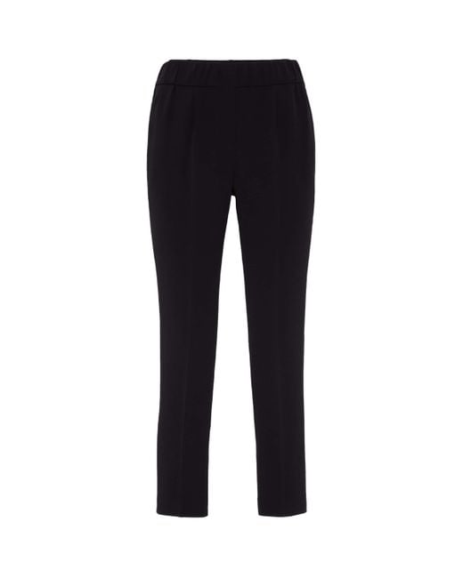Brunello Cucinelli Blue Crepe Cady Slim Trousers