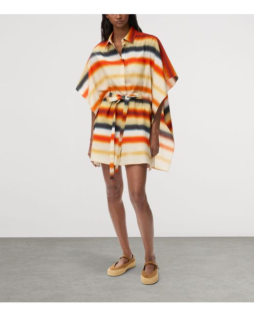 Loewe Orange X Paula' Ibiza Cotton-Blend Stripe Kaftan