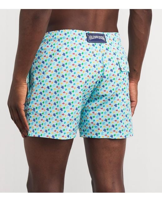 Vilebrequin Blue Turtle Print Moorise Swim Shorts for men