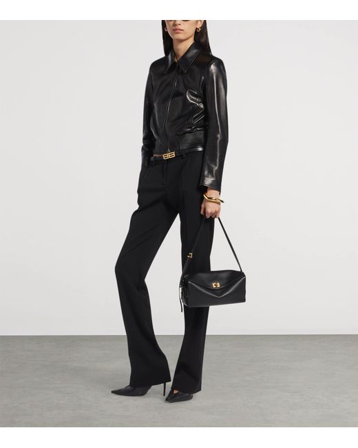 Balenciaga Black Medium Calfskin Le 7 Shoulder Bag