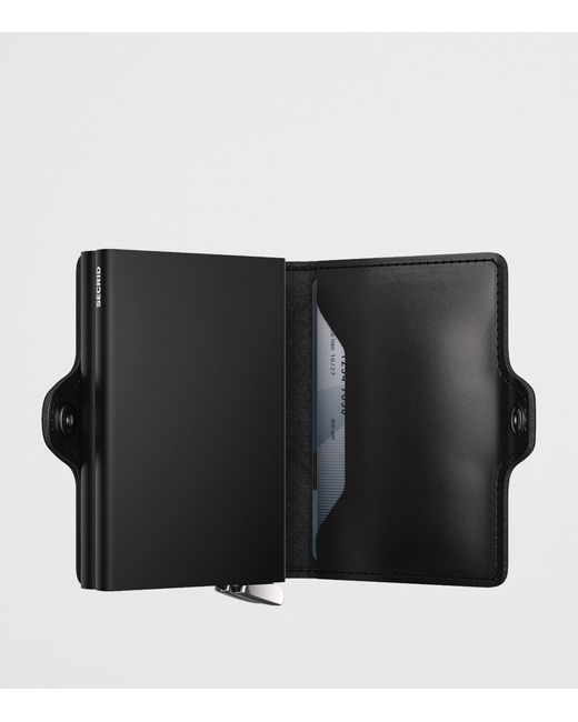 Secrid Black Leather Twinwallet for men