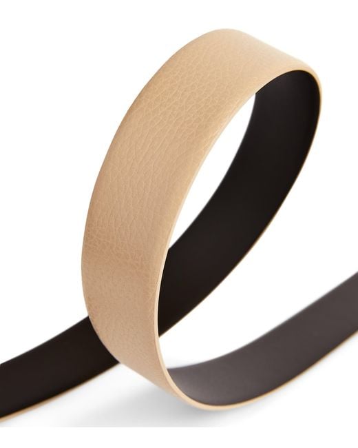 Giorgio Armani Natural Leather Reversible Belt Strap for men