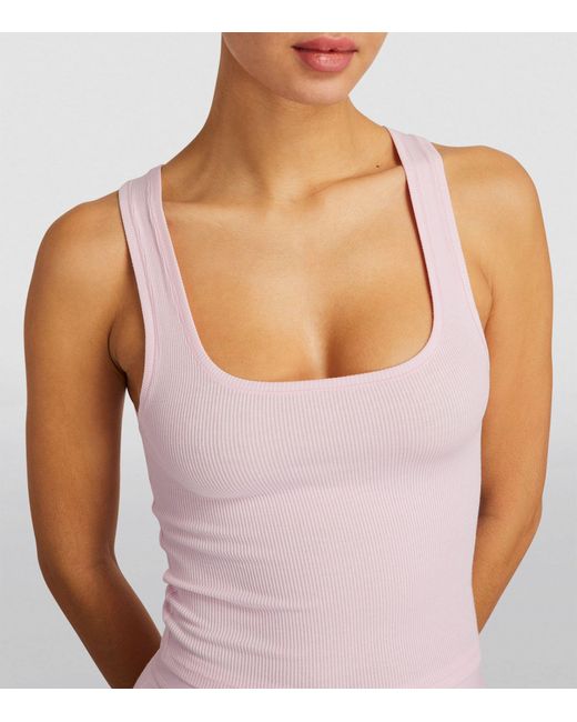 Skims Pink Ribbed Tank Tops (pack Of 3)