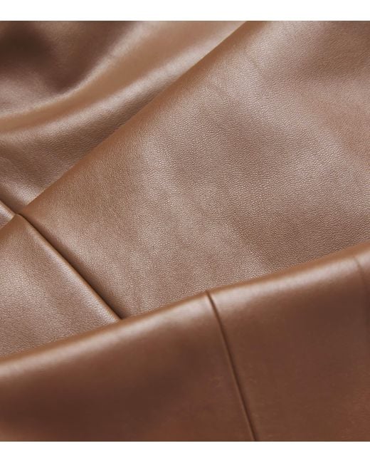 Wolford Brown Faux Leather Jenna Mini Skirt