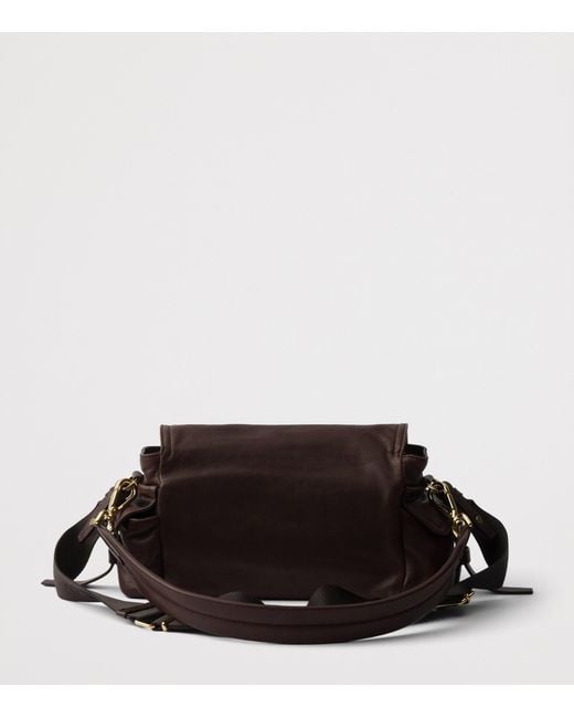 Prada Brown Medium Leather Explore Shoulder Bag
