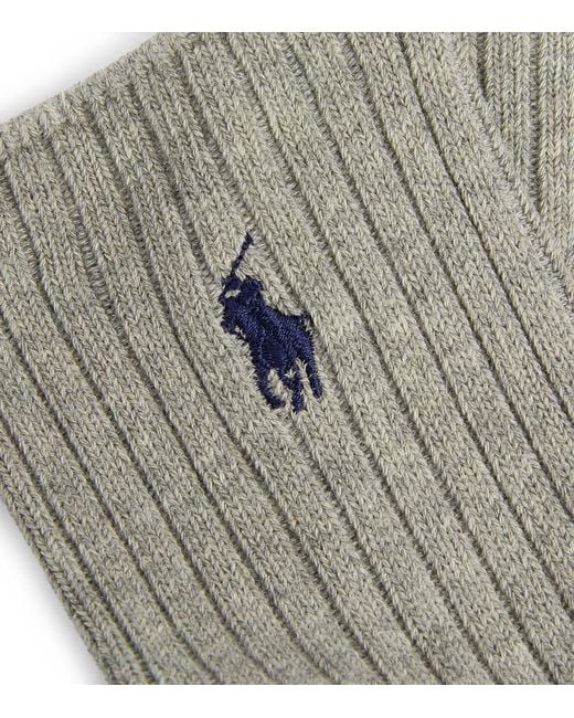 Polo Ralph Lauren Gray Cotton-Blend Classic Crew Socks for men