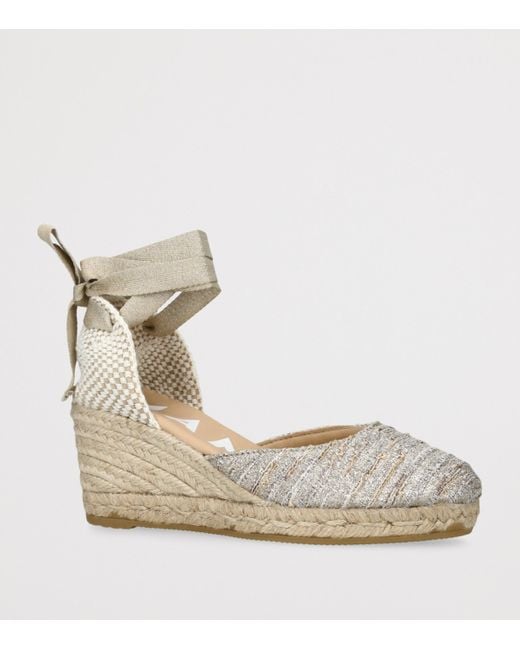 Manebí Metallic Hamptons Wedge Espadrilles 80
