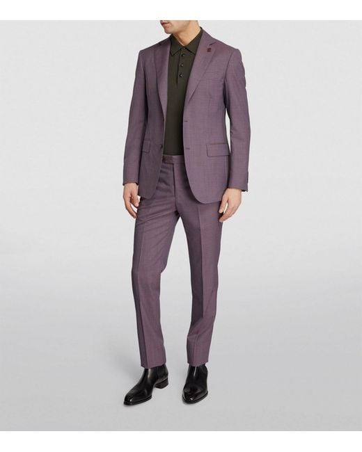 Pal Zileri Purple Wool 2-piece Suit for men