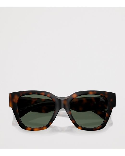 Burberry Green Tortoiseshell Square Sunglasses