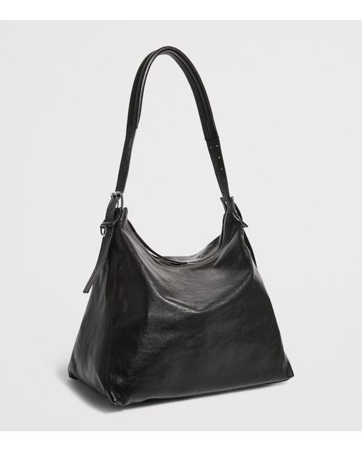 Lemaire Black Calfskin Belted Tote Bag