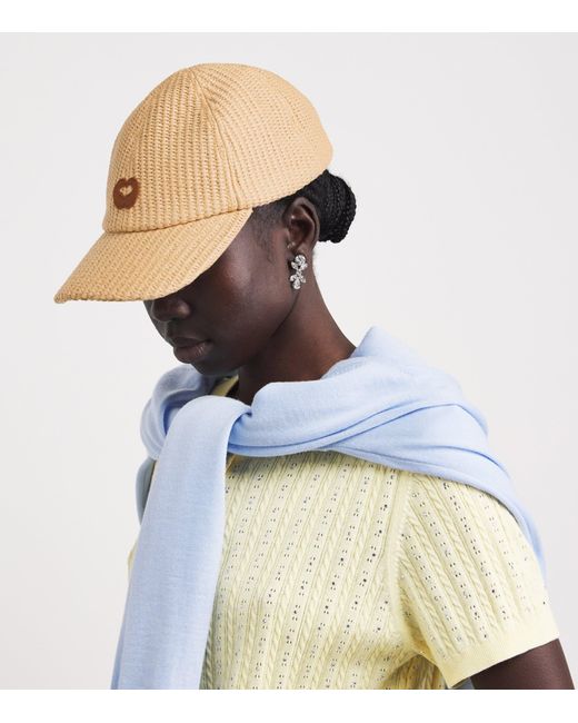 Maje Natural Cotton-Blend Logo Baseball Cap