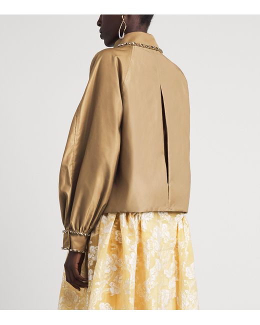 Cinq À Sept Natural Rhinestone Chain Adami Jacket