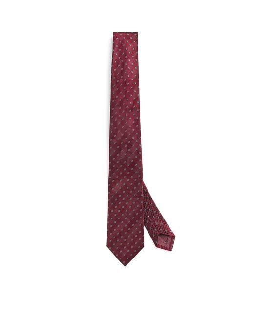 Emporio Armani Purple Silk Jacquard Tie for men
