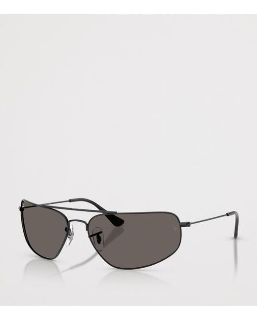 Ray-Ban Gray Rectangle Sunglasses