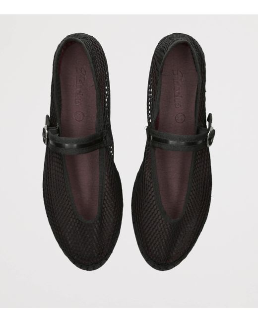 Flabelus Black Mesh Isabella Ballet Flats