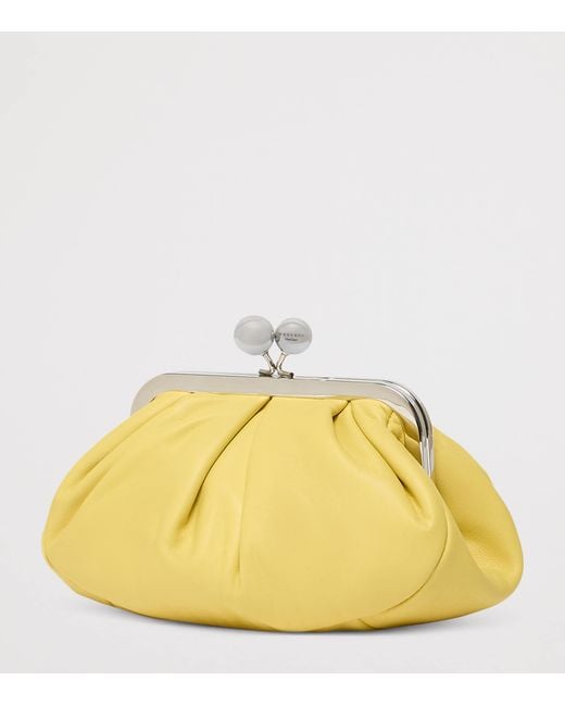 Weekend by Maxmara Yellow Small Leather Pasticcino Clutch Bag